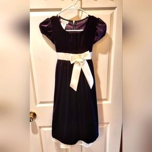 Bonnie Jean Purple and White Formal Kids Dress